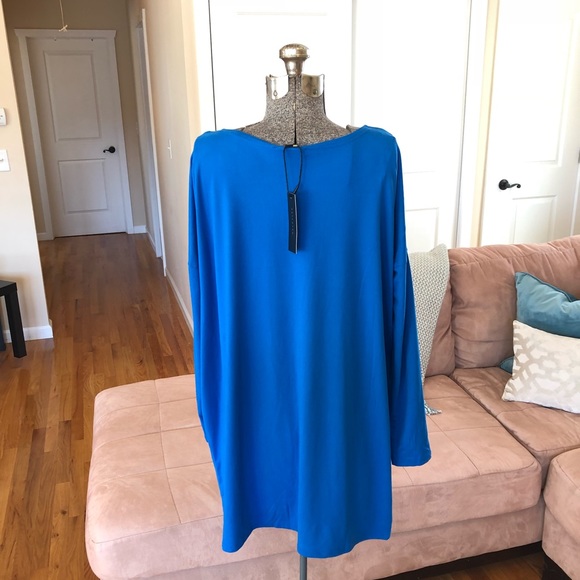 XS/S & M/L BLUE SOFT TUNIC LONG SLEEVE TEE - Picture 3 of 5
